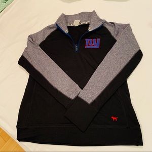 PINK NY Giants quarter zip sweatshirt